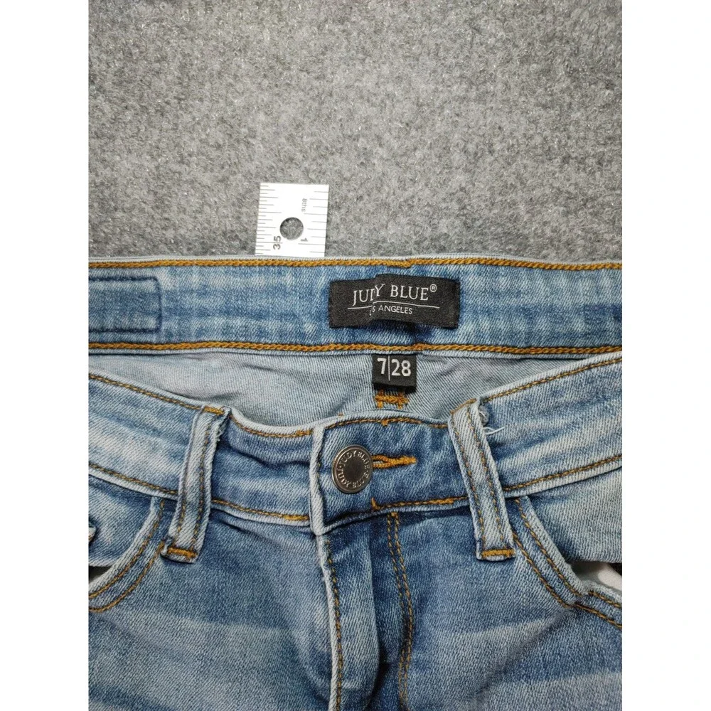Judy Blue Jeans Women’s 7/28 Washed Skinny Mid Rise Stretch Casual USA Made - Picture 2 of 5